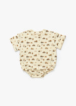 Short Sleeve Bubble Romper | Construction - Mila & Co.