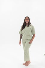 Adult Ribbed Lounge Set | Pistachio - Mila & Co.