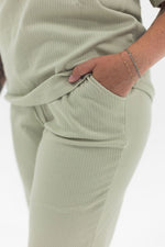 Adult Ribbed Lounge Set | Pistachio - Mila & Co.
