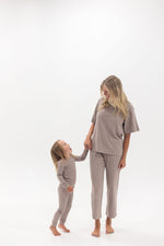 Adult Ribbed Lounge Set | Mushroom - Mila & Co.