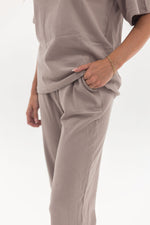 Adult Ribbed Lounge Set | Mushroom - Mila & Co.