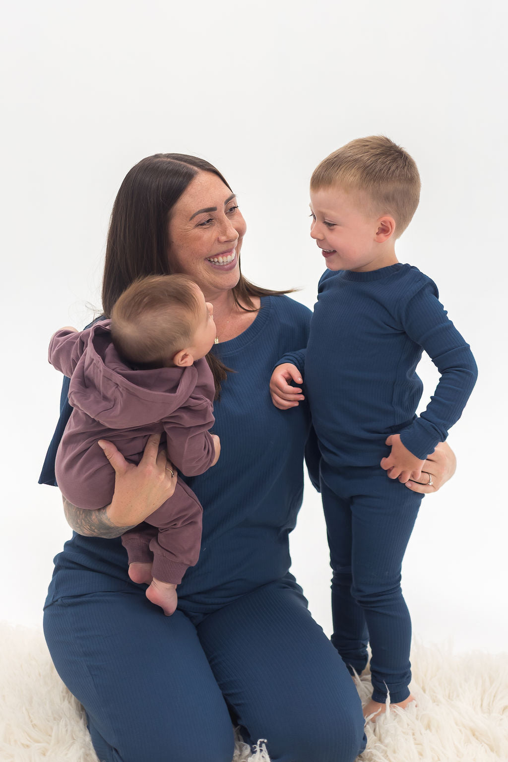 Adult Ribbed Lounge Set | Navy - Mila & Co.