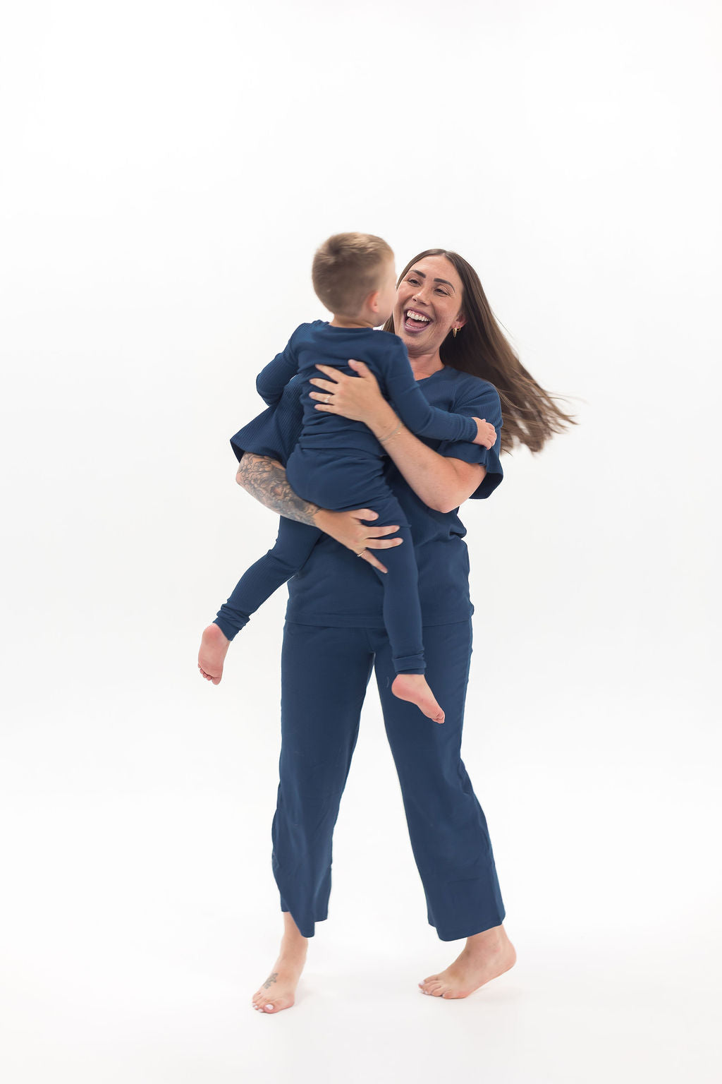 Adult Ribbed Lounge Set | Navy - Mila & Co.