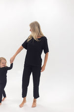 Ribbed Lounge Set | Black - Mila & Co.