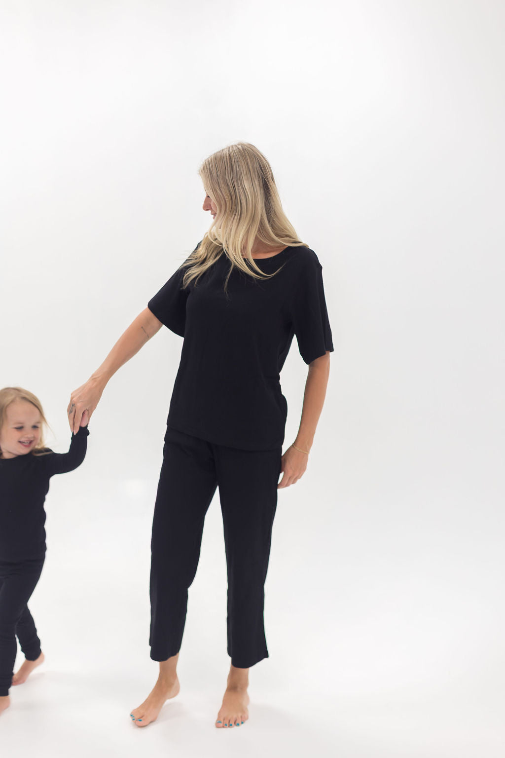 Ribbed Lounge Set | Black - Mila & Co.