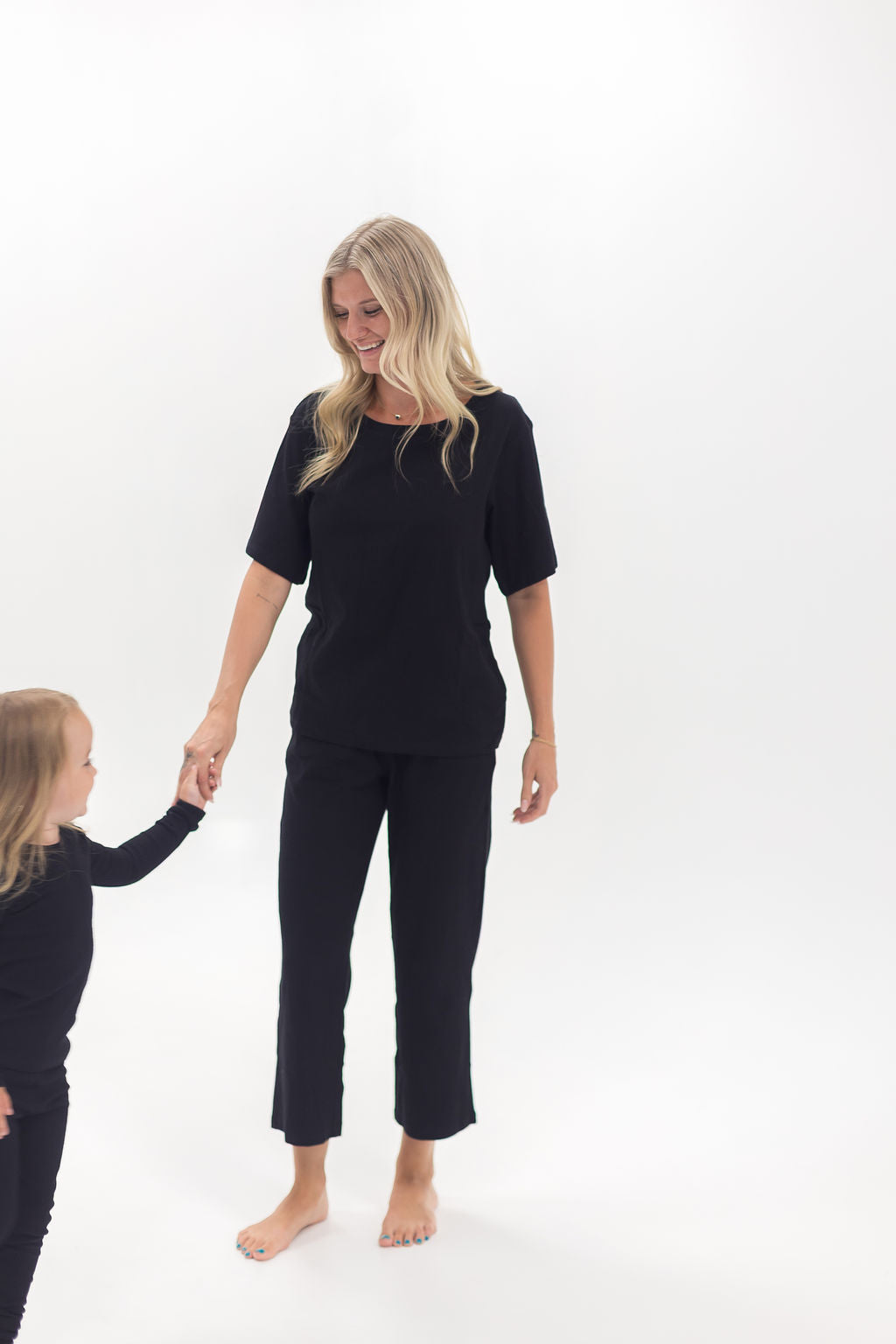 Adult Ribbed Lounge Set | Black - Mila & Co.