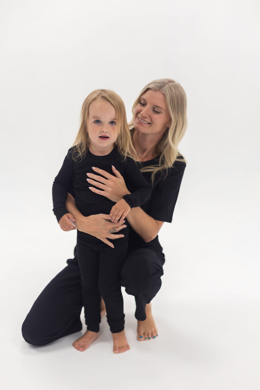 Adult Ribbed Lounge Set | Black - Mila & Co.