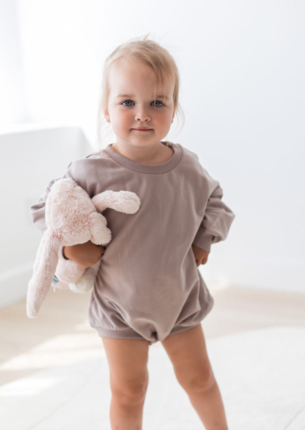 Sweatshirt Bubble Romper Pale Mulberry