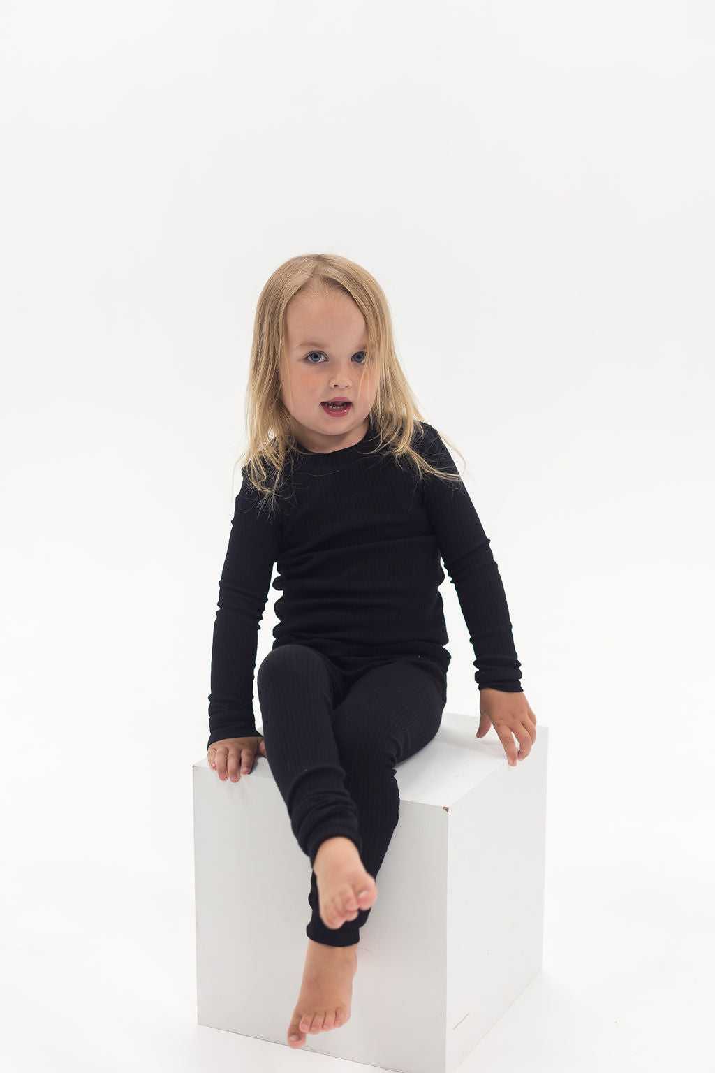 Ribbed Lounge Set | Black - Mila & Co.