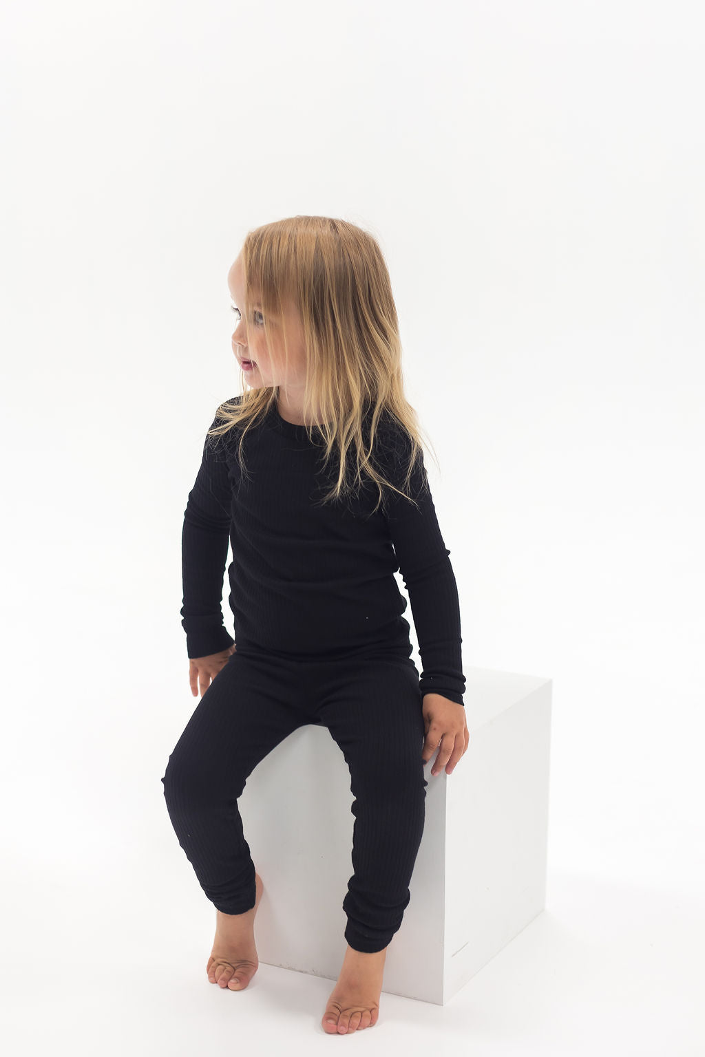 Ribbed Lounge Set | Black - Mila & Co.