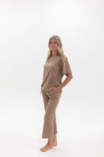 Adult Ribbed Lounge Set | Cappuccino - Mila & Co.