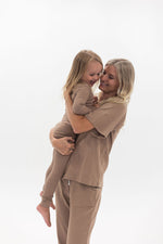 Adult Ribbed Lounge Set | Cappuccino - Mila & Co.