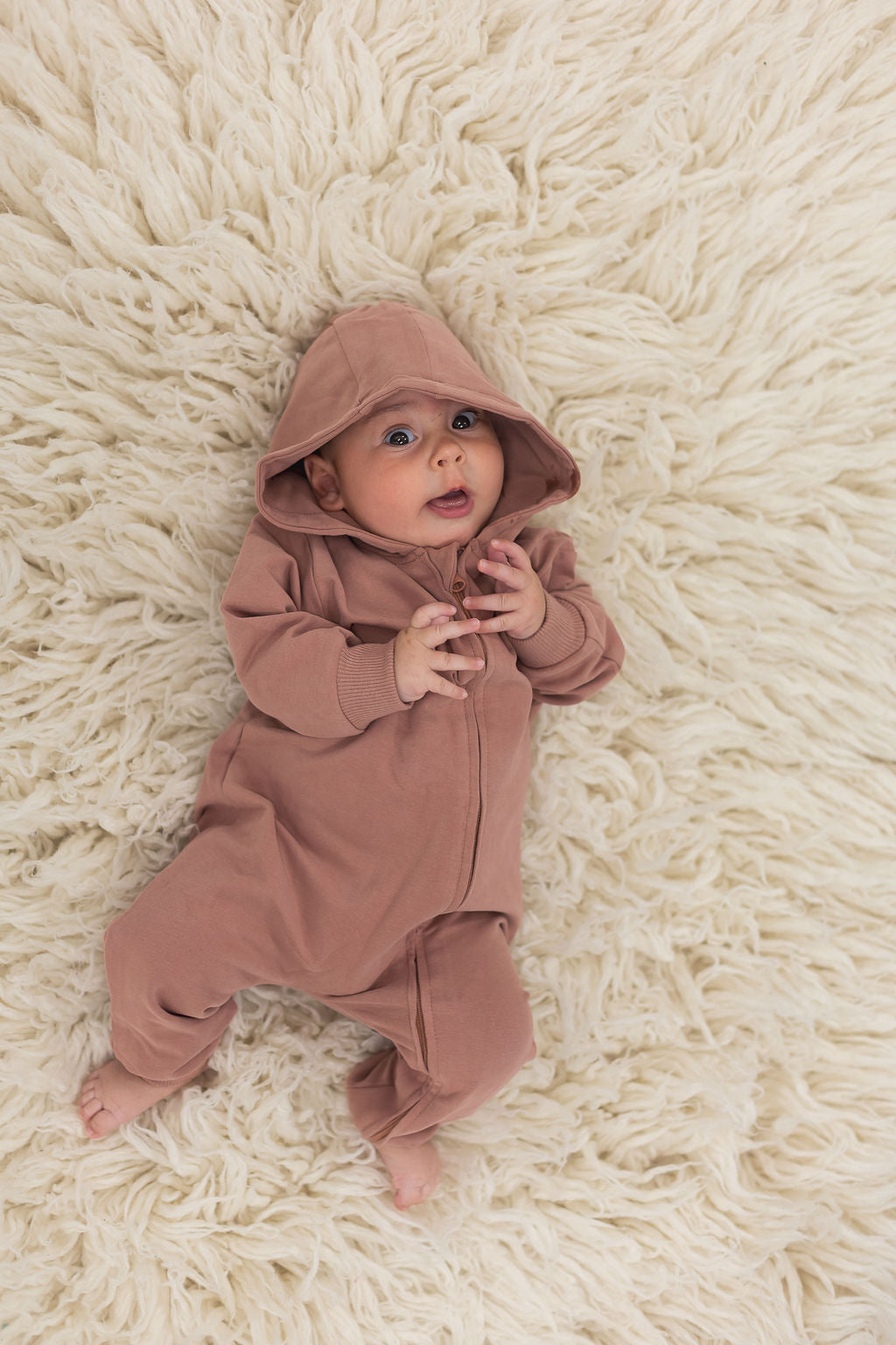 Hoodie Romper | Rose - Mila & Co.