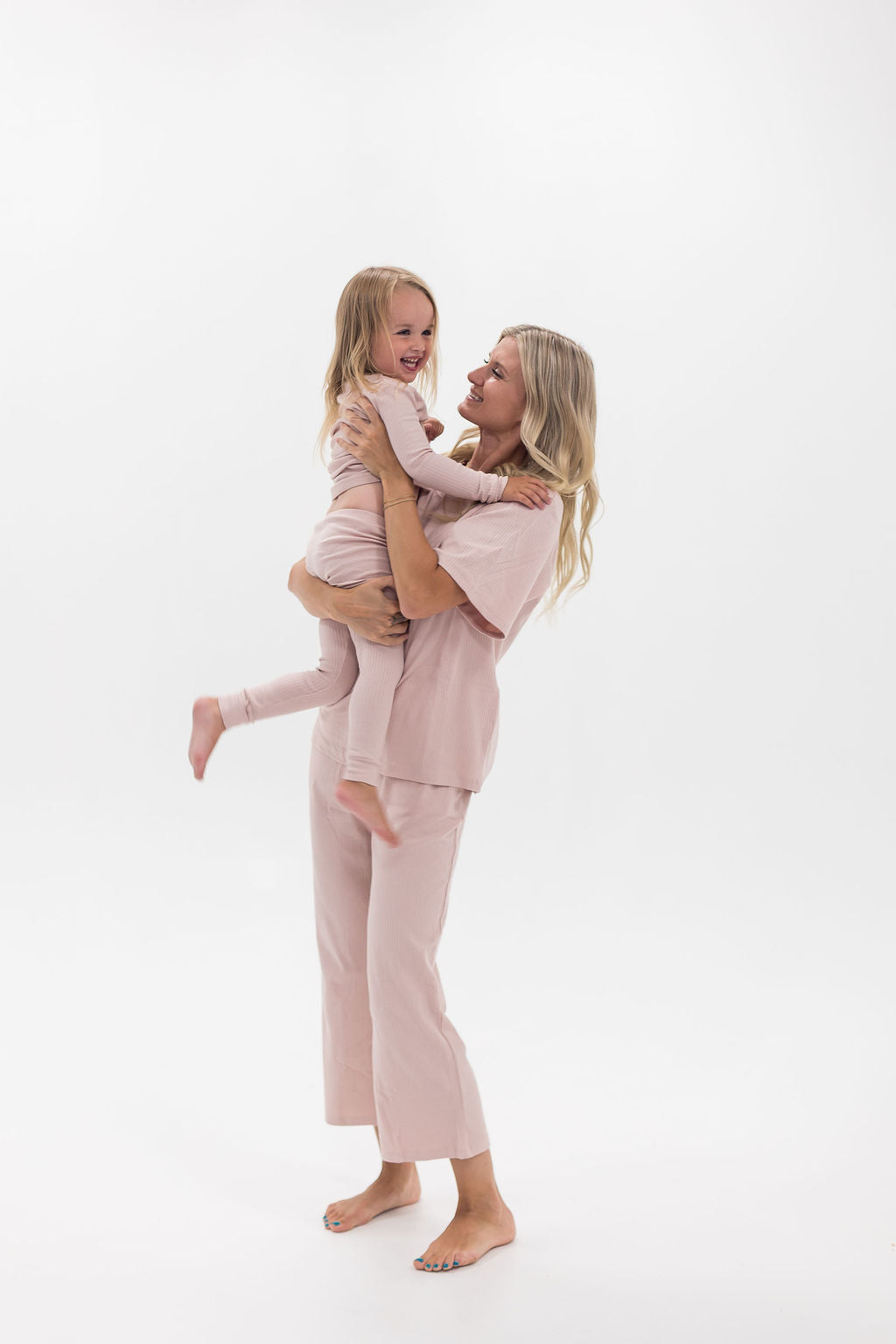 Adult Ribbed Lounge Set | Blush - Mila & Co.