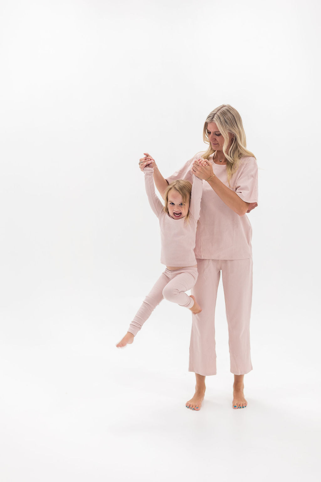 Ribbed Lounge Set | Blush - Mila & Co.