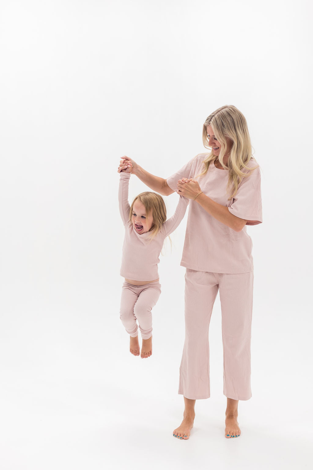 Ribbed Lounge Set | Blush - Mila & Co.