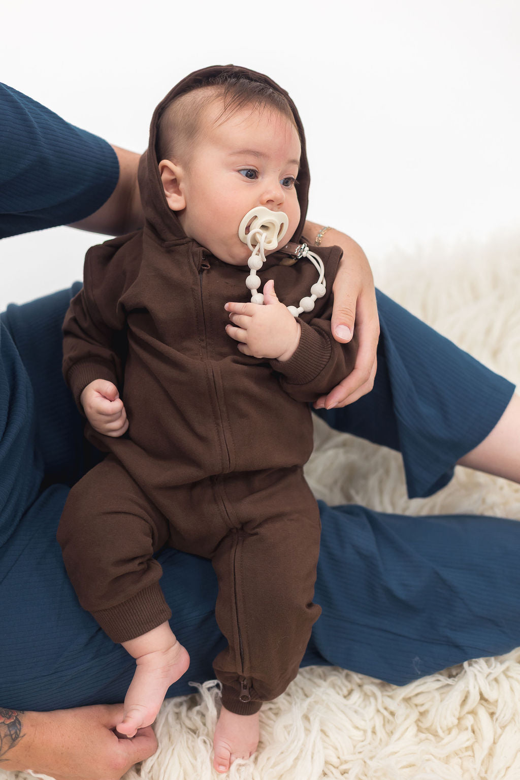 Hoodie Romper | Mocha - Mila & Co.