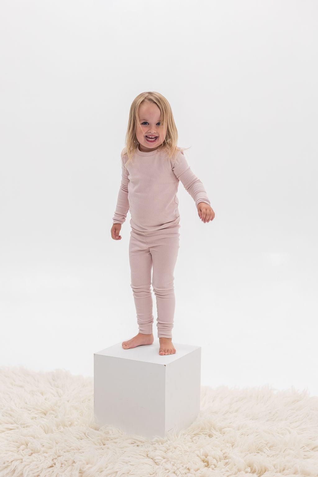 Ribbed Lounge Set | Blush - Mila & Co.