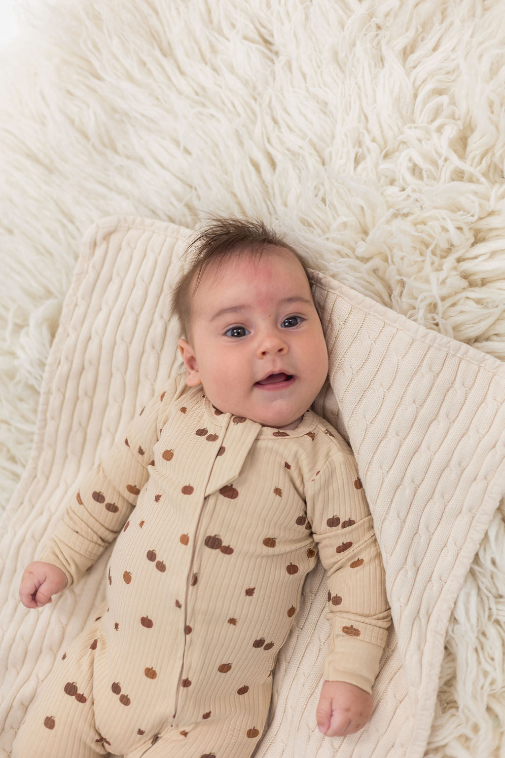 Ribbed Footie | Pumpkin - Mila & Co.