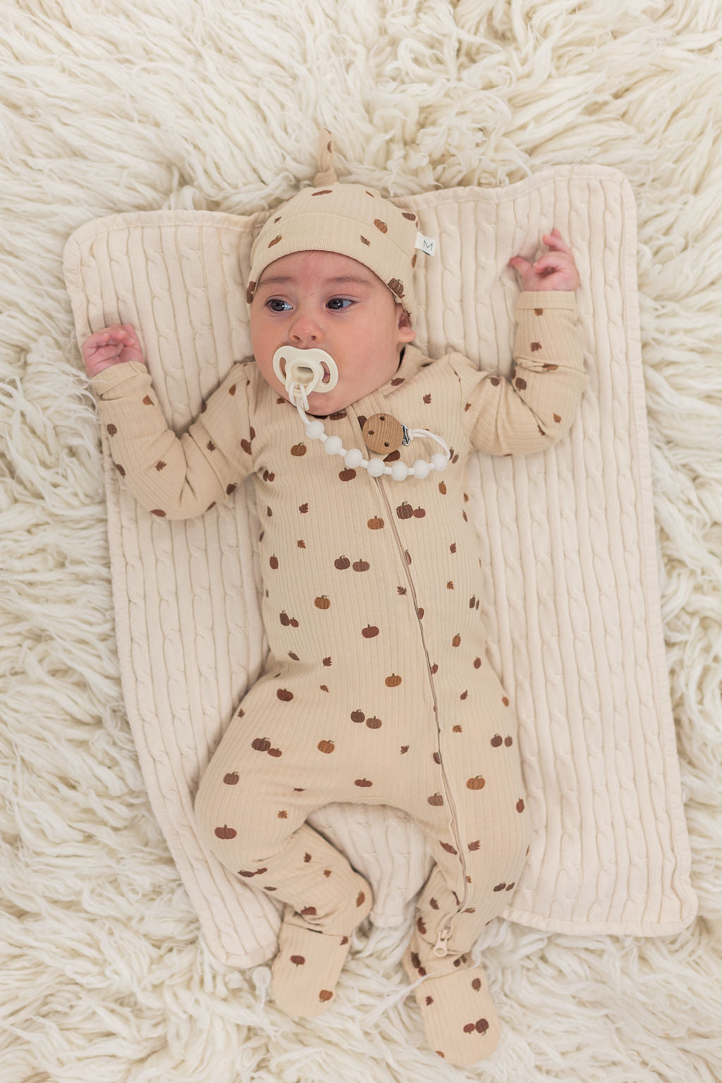 Ribbed Footie | Pumpkin - Mila & Co.