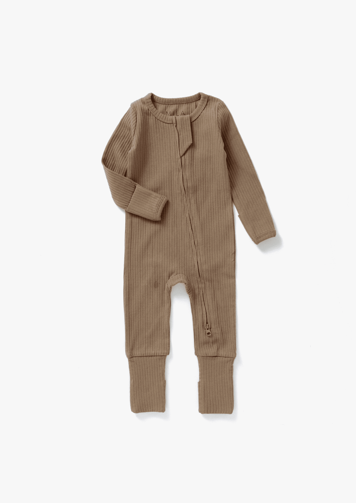 Ribbed Zipper Romper | Cappuccino Ribbed Zipper Romper | Cappuccino