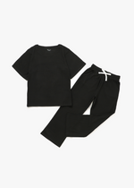 Adult Ribbed Lounge Set | Black - Mila & Co.