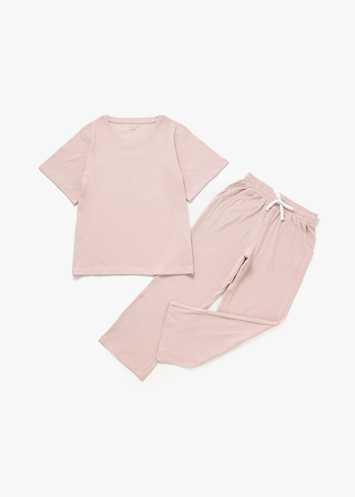 Adult Ribbed Lounge Set | Blush - Mila & Co.