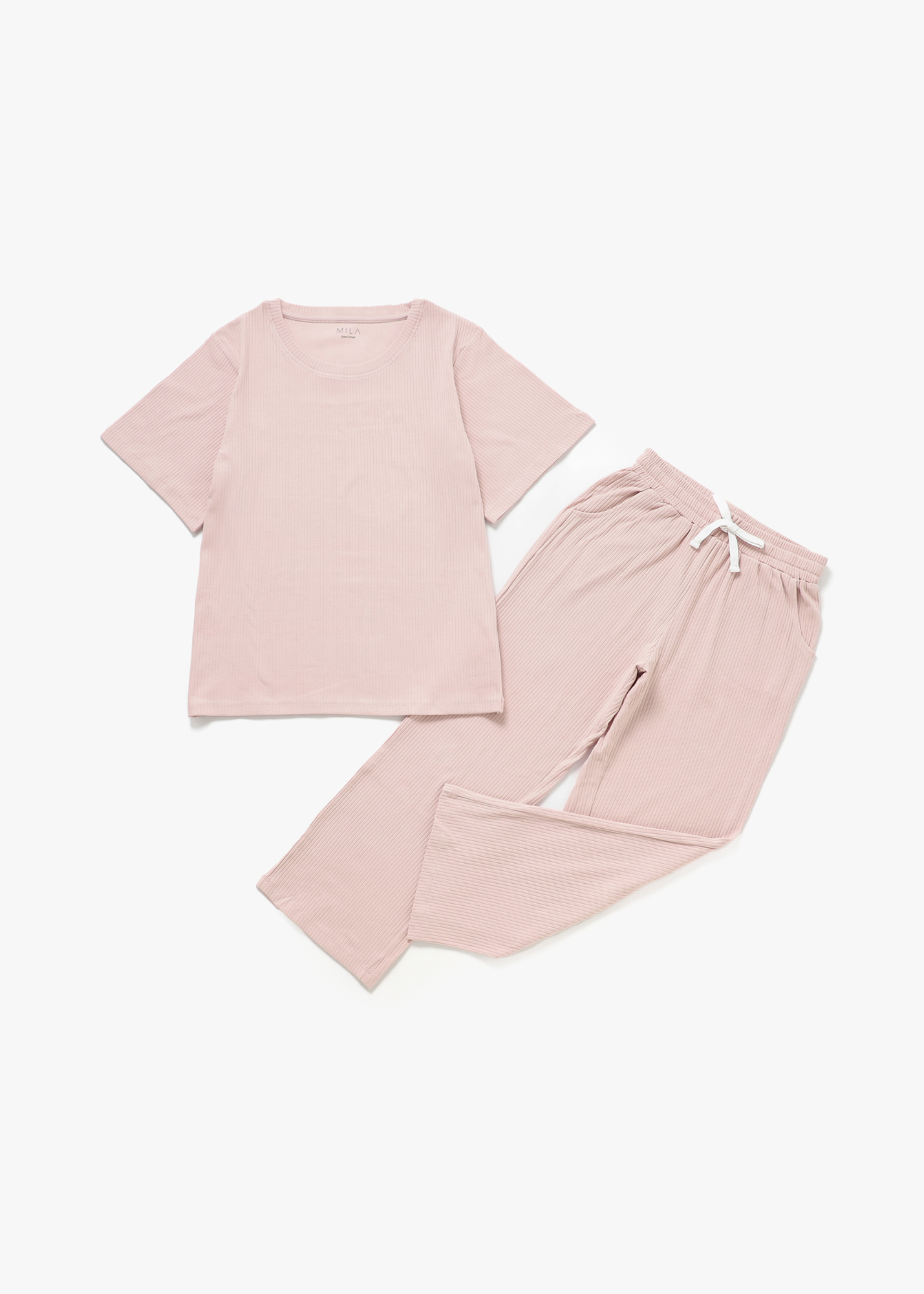 Adult Ribbed Lounge Set | Blush - Mila & Co.