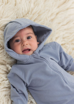 Hoodie Romper | Fog - Mila & Co.