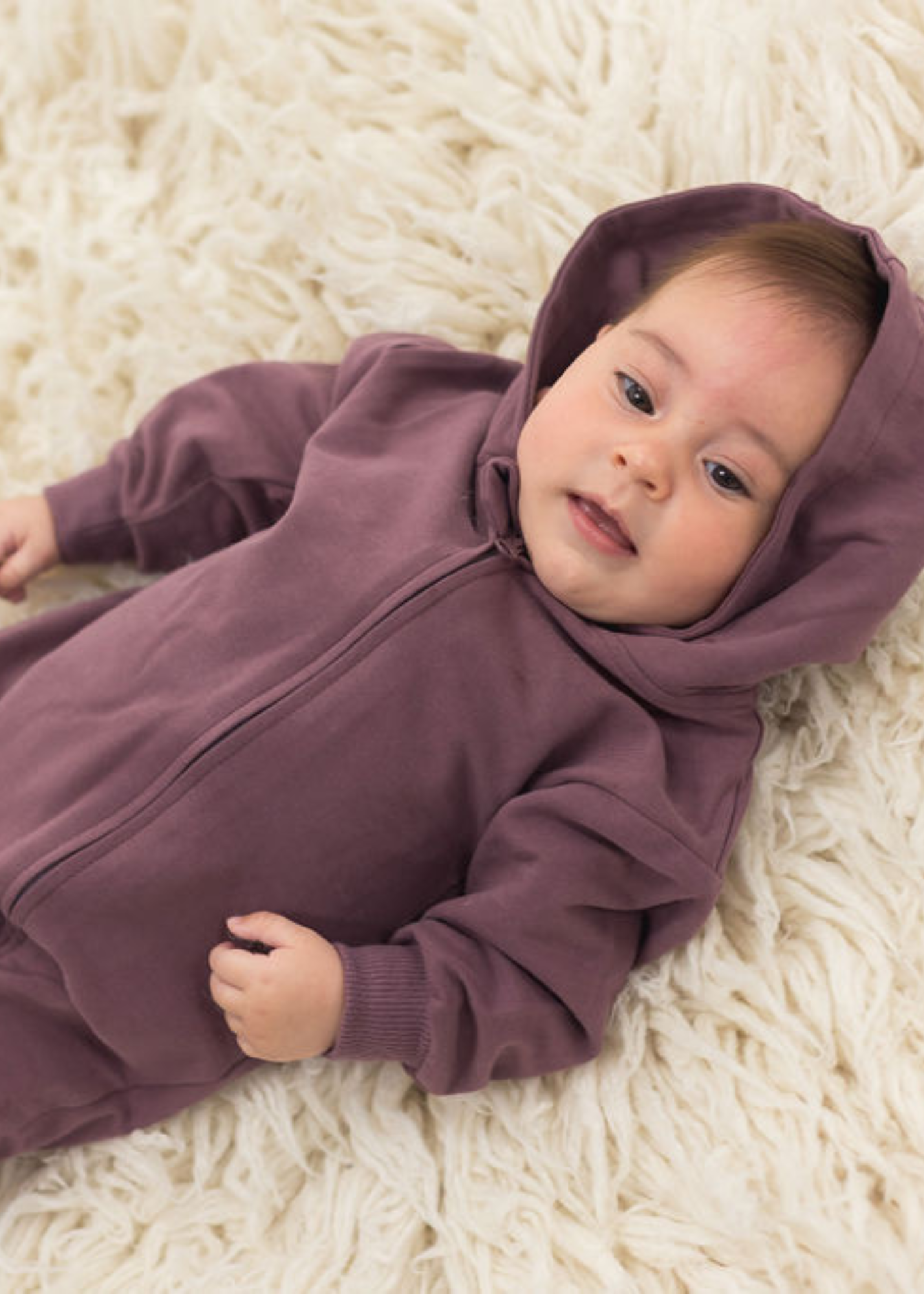 Hoodie Romper | Plum - Mila & Co.