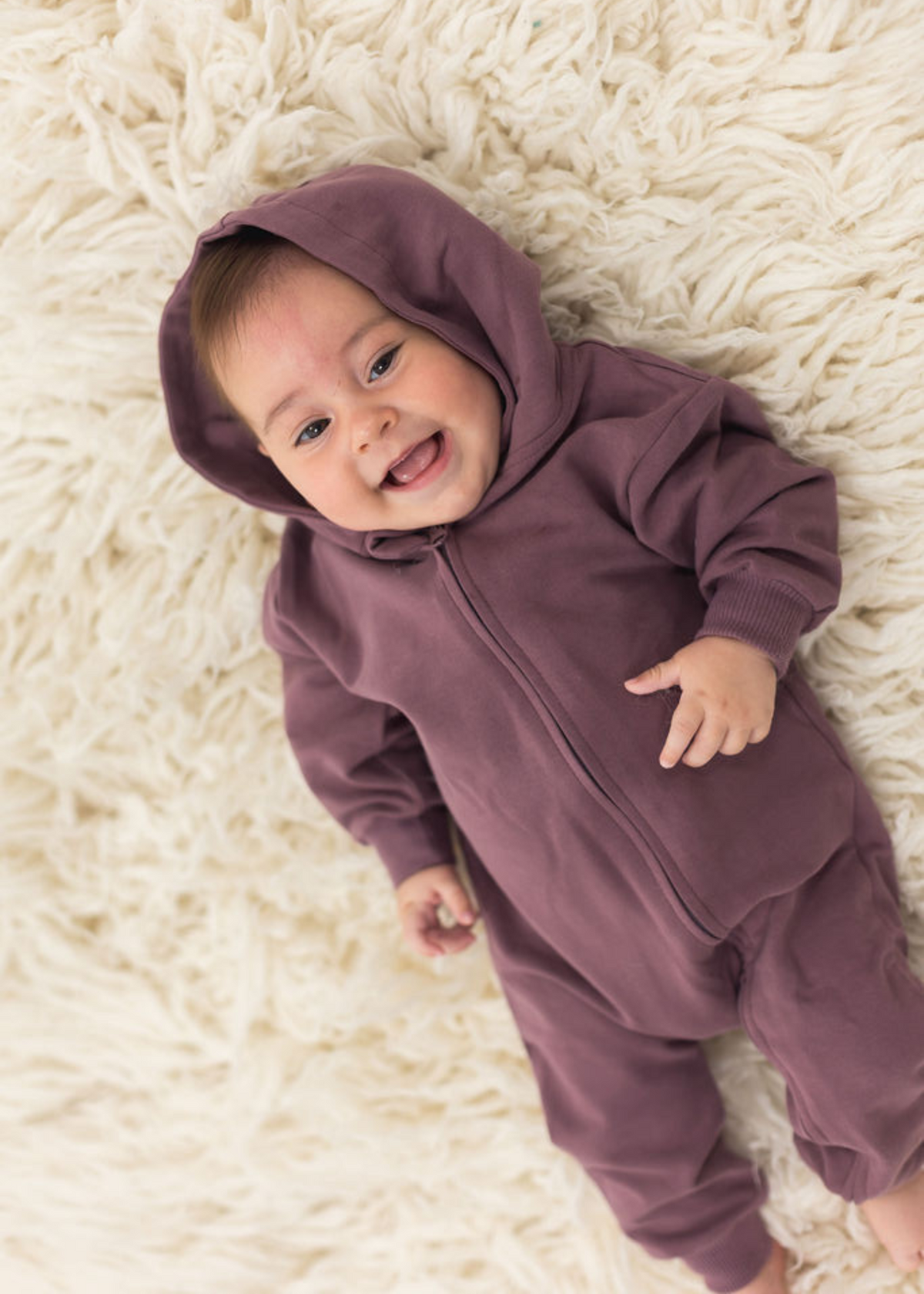 Hoodie Romper | Plum - Mila & Co.