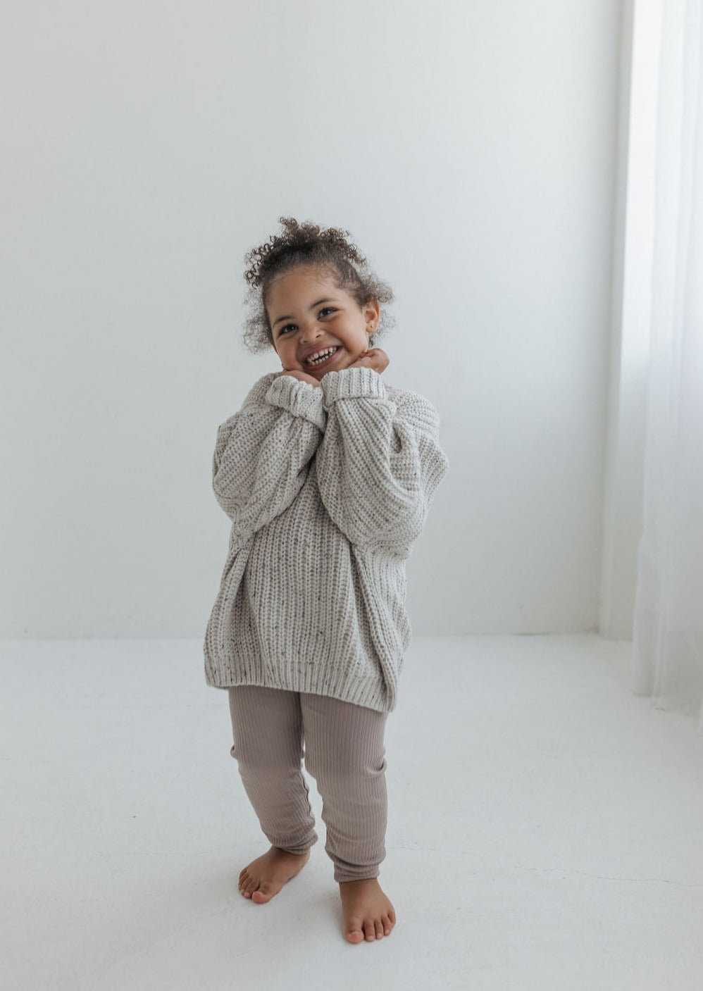 Chunky Knit Sweater | Neutral Sprinkles - Mila & Co.