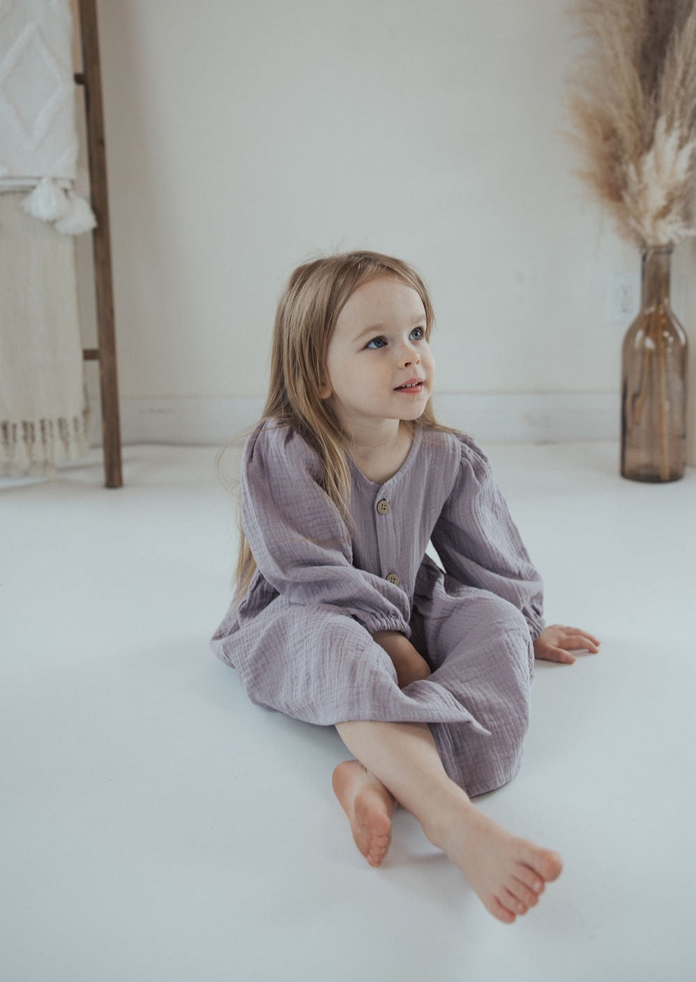 Puff Sleeve Dress | Lilac - Mila & Co.