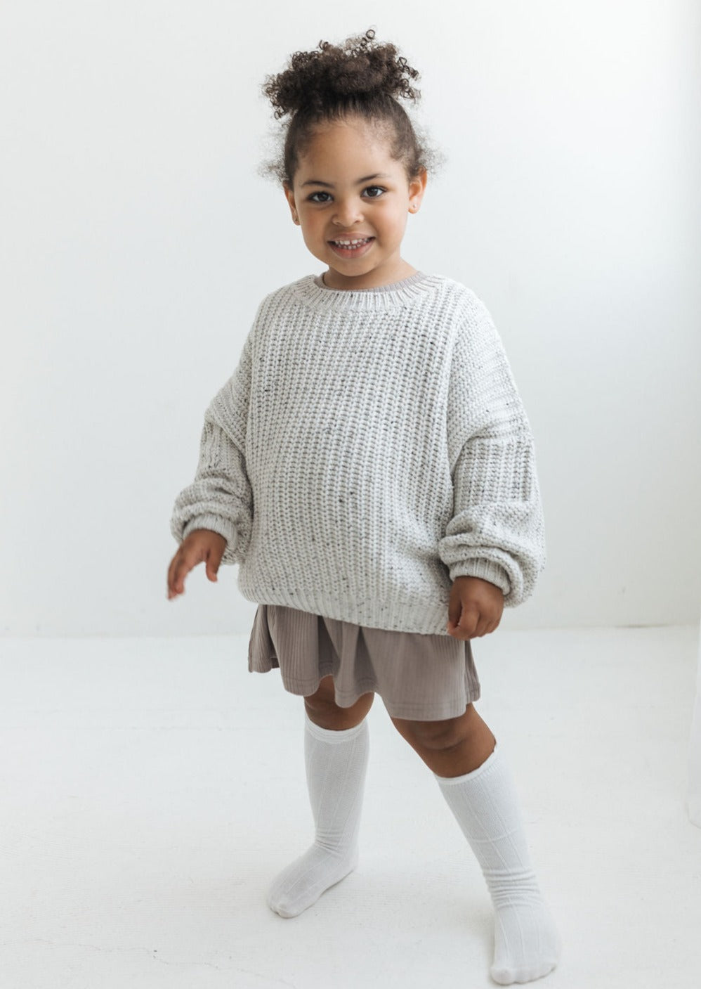 Chunky Knit Sweater | Neutral Sprinkles - Mila & Co.